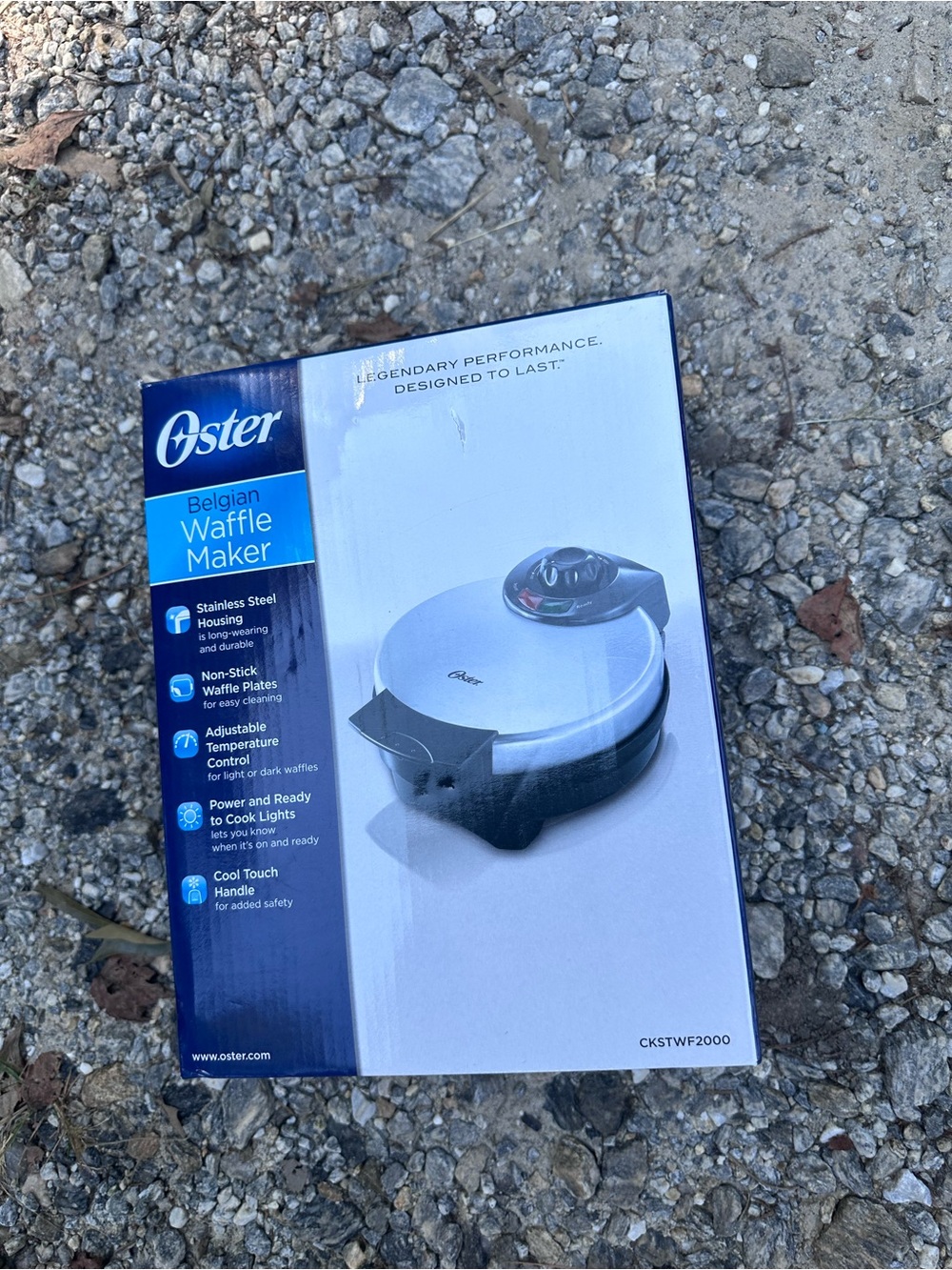 Oster Belgian Waffle Maker - Silver and Black
